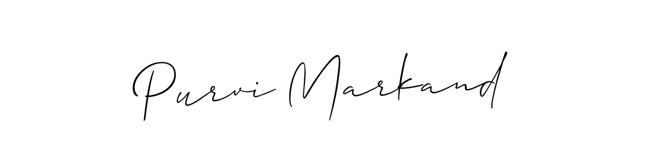 Also You can easily find your signature by using the search form. We will create Purvi Markand name handwritten signature images for you free of cost using Allison_Script sign style. Purvi Markand signature style 2 images and pictures png
