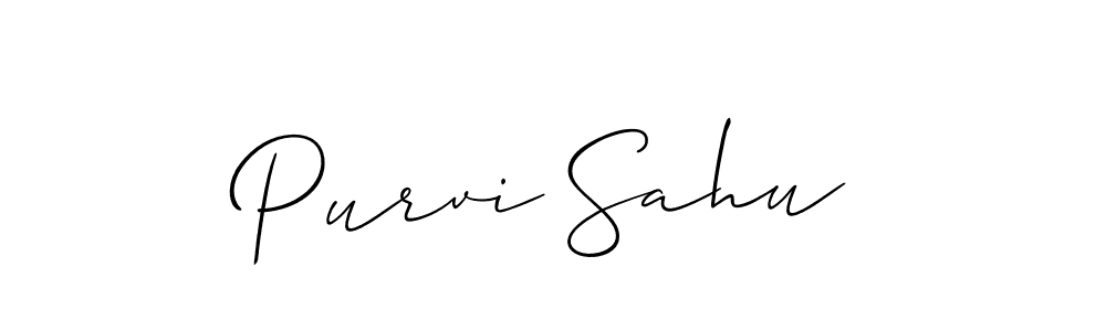 Similarly Allison_Script is the best handwritten signature design. Signature creator online .You can use it as an online autograph creator for name Purvi Sahu. Purvi Sahu signature style 2 images and pictures png