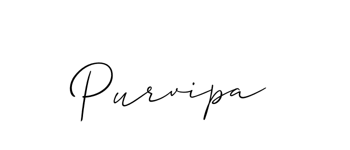 Similarly Allison_Script is the best handwritten signature design. Signature creator online .You can use it as an online autograph creator for name Purvipa. Purvipa signature style 2 images and pictures png