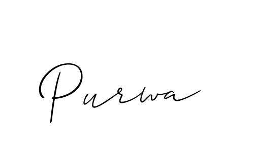 if you are searching for the best signature style for your name Purwa. so please give up your signature search. here we have designed multiple signature styles  using Allison_Script. Purwa signature style 2 images and pictures png