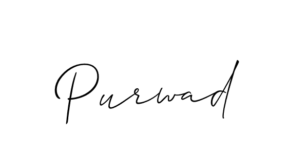 Also we have Purwad name is the best signature style. Create professional handwritten signature collection using Allison_Script autograph style. Purwad signature style 2 images and pictures png