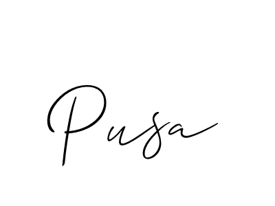 Also we have Pusa name is the best signature style. Create professional handwritten signature collection using Allison_Script autograph style. Pusa signature style 2 images and pictures png