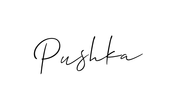 Best and Professional Signature Style for Pushka. Allison_Script Best Signature Style Collection. Pushka signature style 2 images and pictures png