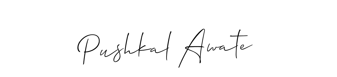 It looks lik you need a new signature style for name Pushkal Awate. Design unique handwritten (Allison_Script) signature with our free signature maker in just a few clicks. Pushkal Awate signature style 2 images and pictures png