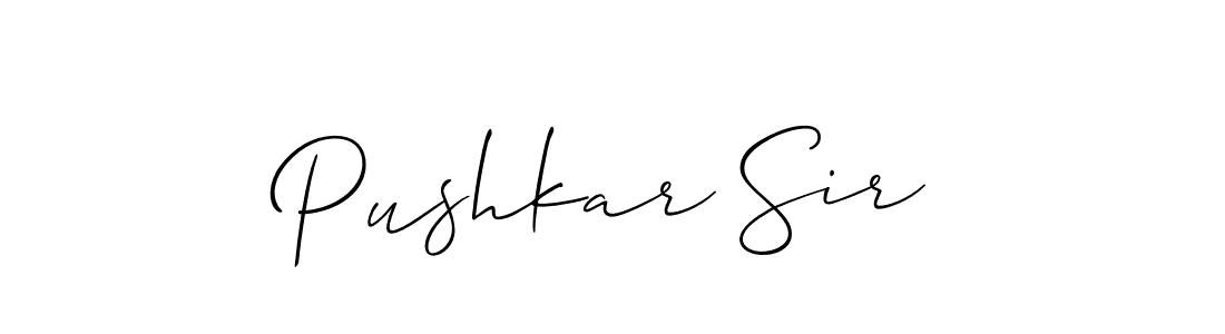 It looks lik you need a new signature style for name Pushkar Sir. Design unique handwritten (Allison_Script) signature with our free signature maker in just a few clicks. Pushkar Sir signature style 2 images and pictures png