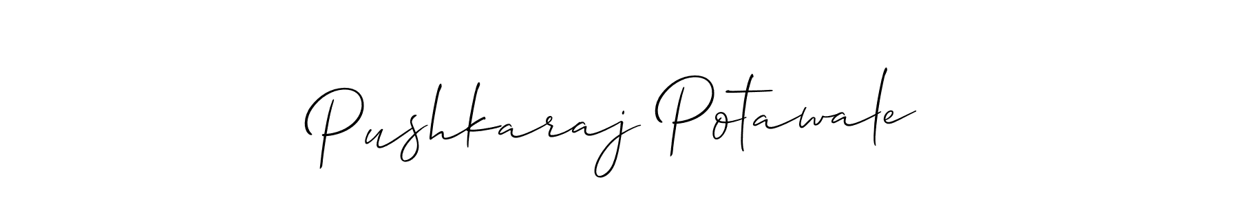 Best and Professional Signature Style for Pushkaraj Potawale. Allison_Script Best Signature Style Collection. Pushkaraj Potawale signature style 2 images and pictures png