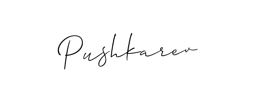 Make a short Pushkarev signature style. Manage your documents anywhere anytime using Allison_Script. Create and add eSignatures, submit forms, share and send files easily. Pushkarev signature style 2 images and pictures png