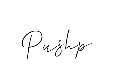 Make a beautiful signature design for name Pushp. With this signature (Allison_Script) style, you can create a handwritten signature for free. Pushp signature style 2 images and pictures png