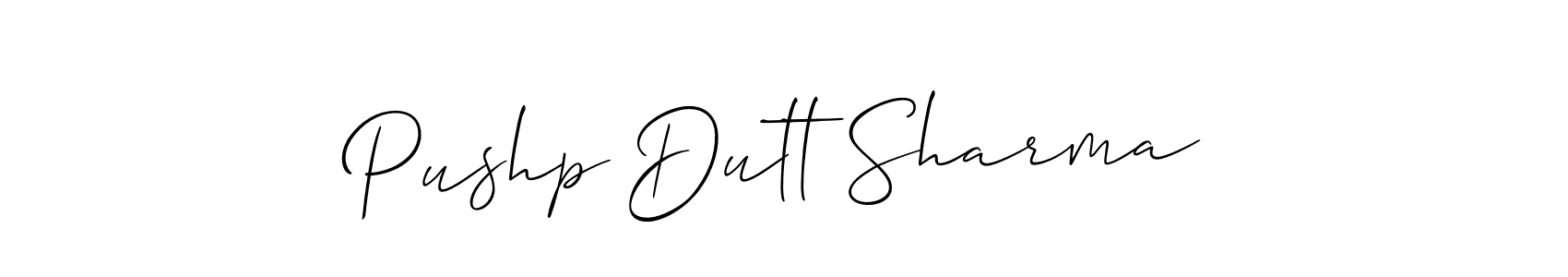 Also You can easily find your signature by using the search form. We will create Pushp Dutt Sharma name handwritten signature images for you free of cost using Allison_Script sign style. Pushp Dutt Sharma signature style 2 images and pictures png
