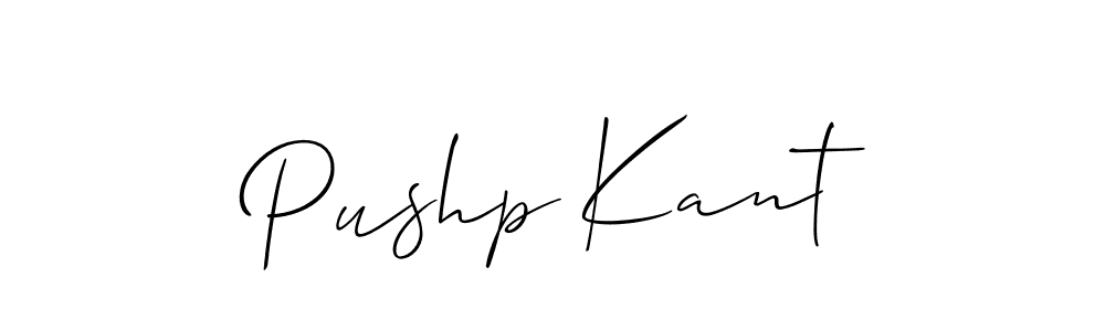 How to make Pushp Kant name signature. Use Allison_Script style for creating short signs online. This is the latest handwritten sign. Pushp Kant signature style 2 images and pictures png
