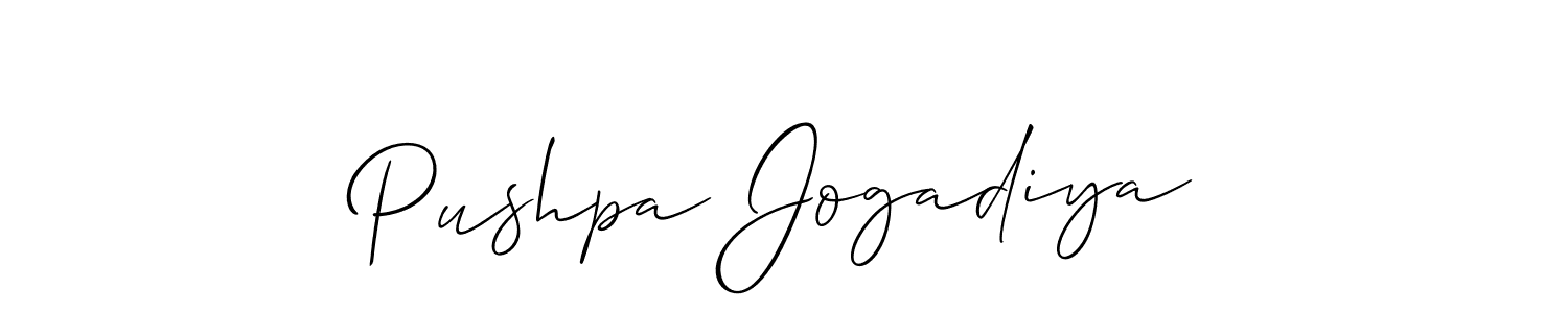 Here are the top 10 professional signature styles for the name Pushpa Jogadiya. These are the best autograph styles you can use for your name. Pushpa Jogadiya signature style 2 images and pictures png