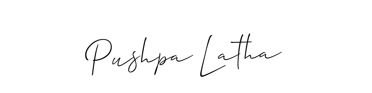 Pushpa Latha stylish signature style. Best Handwritten Sign (Allison_Script) for my name. Handwritten Signature Collection Ideas for my name Pushpa Latha. Pushpa Latha signature style 2 images and pictures png