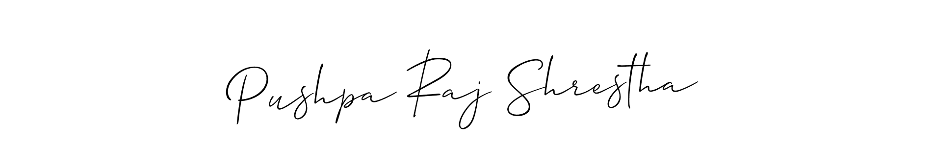 Similarly Allison_Script is the best handwritten signature design. Signature creator online .You can use it as an online autograph creator for name Pushpa Raj Shrestha. Pushpa Raj Shrestha signature style 2 images and pictures png
