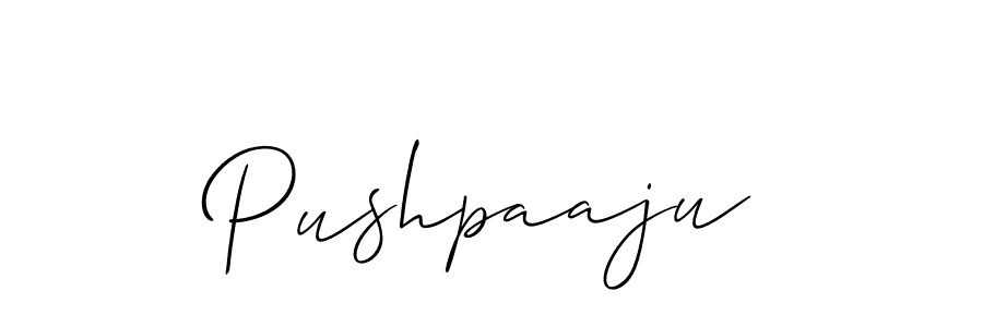 How to Draw Pushpaaju signature style? Allison_Script is a latest design signature styles for name Pushpaaju. Pushpaaju signature style 2 images and pictures png