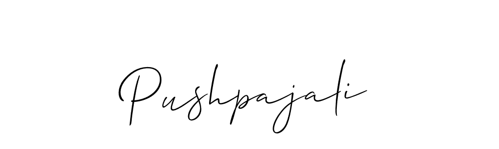 Create a beautiful signature design for name Pushpajali. With this signature (Allison_Script) fonts, you can make a handwritten signature for free. Pushpajali signature style 2 images and pictures png