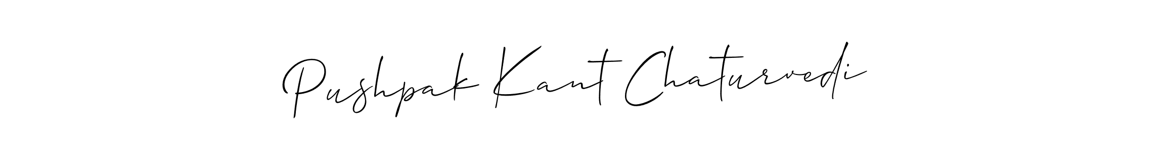 Pushpak Kant Chaturvedi stylish signature style. Best Handwritten Sign (Allison_Script) for my name. Handwritten Signature Collection Ideas for my name Pushpak Kant Chaturvedi. Pushpak Kant Chaturvedi signature style 2 images and pictures png