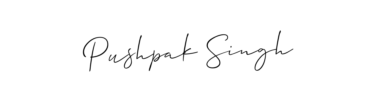 Also we have Pushpak Singh name is the best signature style. Create professional handwritten signature collection using Allison_Script autograph style. Pushpak Singh signature style 2 images and pictures png