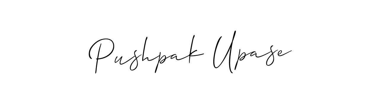 Similarly Allison_Script is the best handwritten signature design. Signature creator online .You can use it as an online autograph creator for name Pushpak Upase. Pushpak Upase signature style 2 images and pictures png