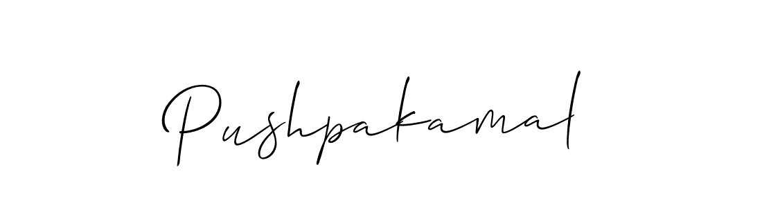if you are searching for the best signature style for your name Pushpakamal. so please give up your signature search. here we have designed multiple signature styles  using Allison_Script. Pushpakamal signature style 2 images and pictures png