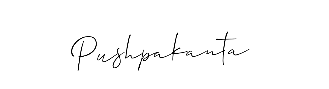 How to make Pushpakanta signature? Allison_Script is a professional autograph style. Create handwritten signature for Pushpakanta name. Pushpakanta signature style 2 images and pictures png