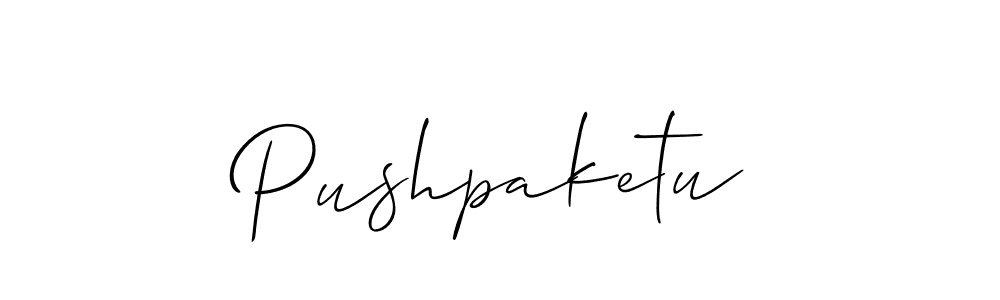 How to Draw Pushpaketu signature style? Allison_Script is a latest design signature styles for name Pushpaketu. Pushpaketu signature style 2 images and pictures png