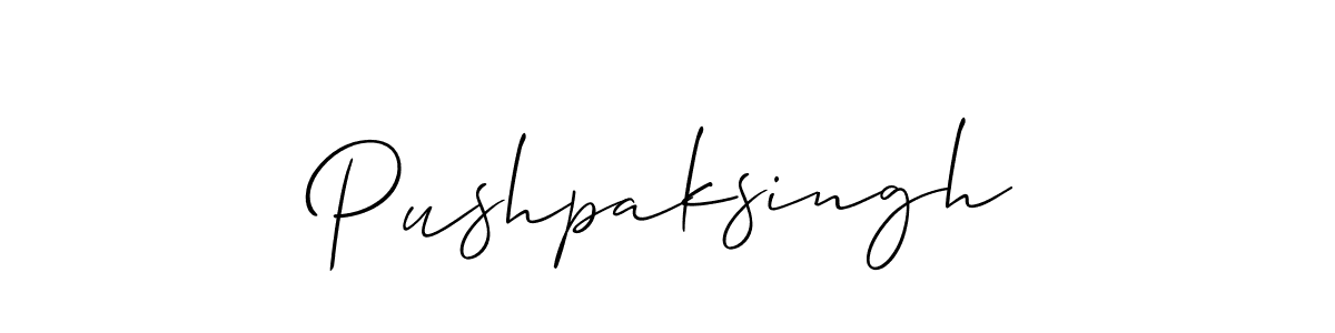 How to make Pushpaksingh name signature. Use Allison_Script style for creating short signs online. This is the latest handwritten sign. Pushpaksingh signature style 2 images and pictures png