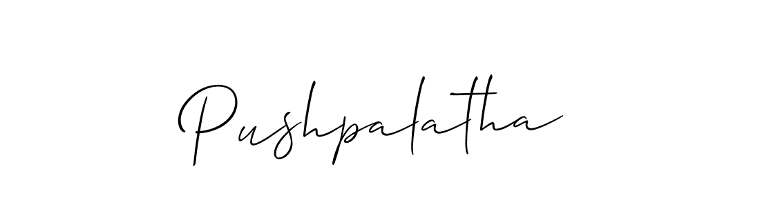 Make a beautiful signature design for name Pushpalatha. Use this online signature maker to create a handwritten signature for free. Pushpalatha signature style 2 images and pictures png
