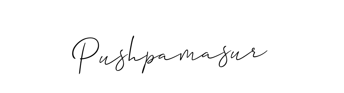 Pushpamasur stylish signature style. Best Handwritten Sign (Allison_Script) for my name. Handwritten Signature Collection Ideas for my name Pushpamasur. Pushpamasur signature style 2 images and pictures png