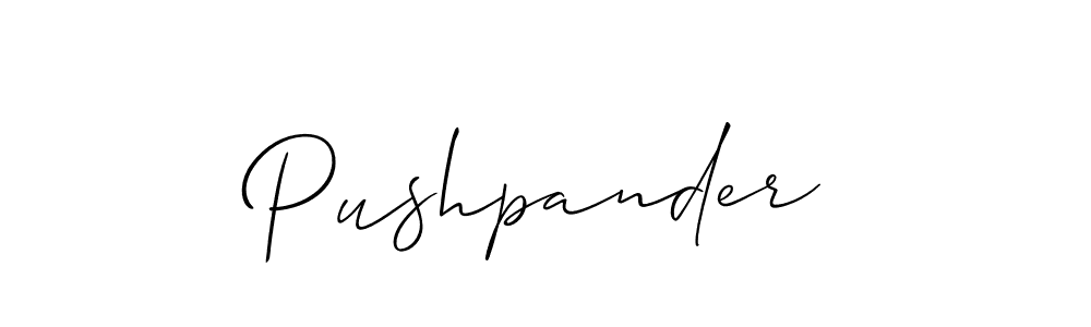 How to Draw Pushpander signature style? Allison_Script is a latest design signature styles for name Pushpander. Pushpander signature style 2 images and pictures png