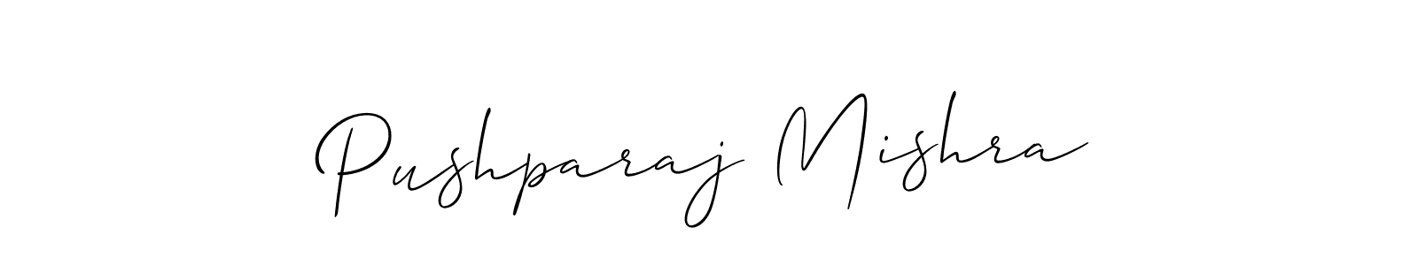 Allison_Script is a professional signature style that is perfect for those who want to add a touch of class to their signature. It is also a great choice for those who want to make their signature more unique. Get Pushparaj Mishra name to fancy signature for free. Pushparaj Mishra signature style 2 images and pictures png