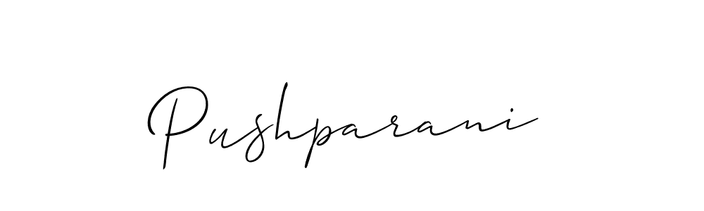 Create a beautiful signature design for name Pushparani. With this signature (Allison_Script) fonts, you can make a handwritten signature for free. Pushparani signature style 2 images and pictures png