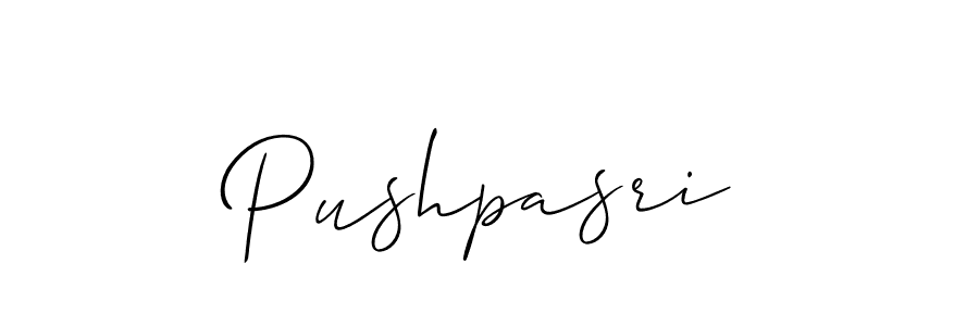 How to make Pushpasri name signature. Use Allison_Script style for creating short signs online. This is the latest handwritten sign. Pushpasri signature style 2 images and pictures png