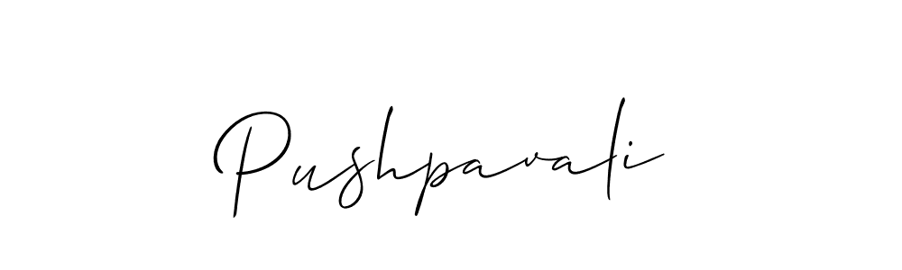 Best and Professional Signature Style for Pushpavali. Allison_Script Best Signature Style Collection. Pushpavali signature style 2 images and pictures png