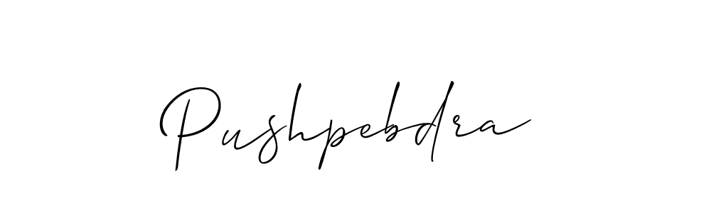 How to make Pushpebdra name signature. Use Allison_Script style for creating short signs online. This is the latest handwritten sign. Pushpebdra signature style 2 images and pictures png