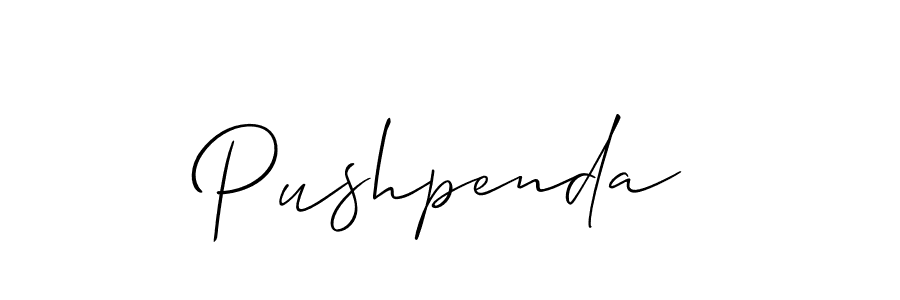 It looks lik you need a new signature style for name Pushpenda. Design unique handwritten (Allison_Script) signature with our free signature maker in just a few clicks. Pushpenda signature style 2 images and pictures png