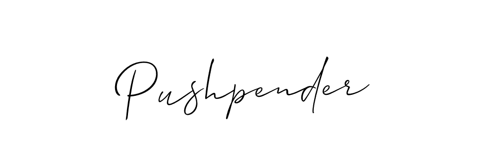 Best and Professional Signature Style for Pushpender. Allison_Script Best Signature Style Collection. Pushpender signature style 2 images and pictures png