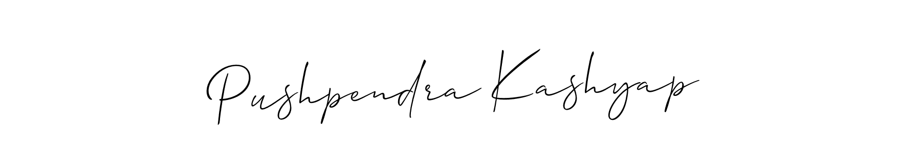 Pushpendra Kashyap stylish signature style. Best Handwritten Sign (Allison_Script) for my name. Handwritten Signature Collection Ideas for my name Pushpendra Kashyap. Pushpendra Kashyap signature style 2 images and pictures png