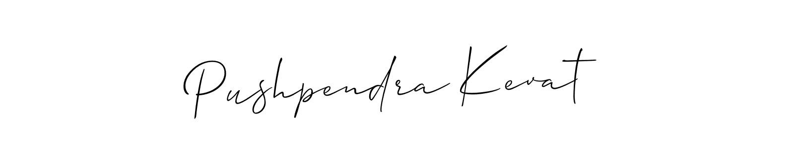 How to make Pushpendra Kevat signature? Allison_Script is a professional autograph style. Create handwritten signature for Pushpendra Kevat name. Pushpendra Kevat signature style 2 images and pictures png