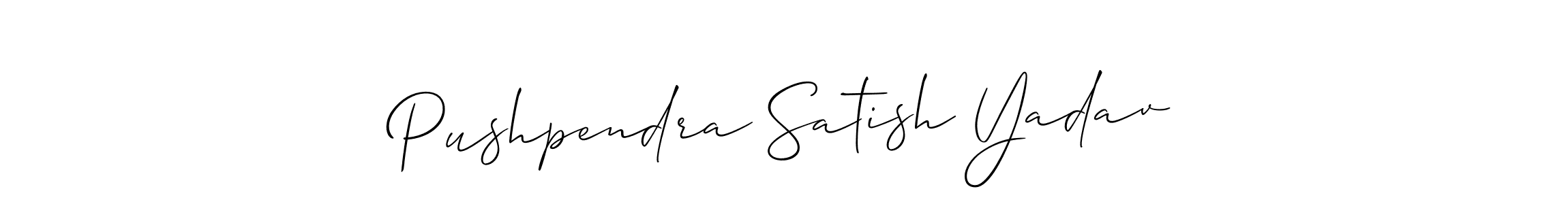 Similarly Allison_Script is the best handwritten signature design. Signature creator online .You can use it as an online autograph creator for name Pushpendra Satish Yadav. Pushpendra Satish Yadav signature style 2 images and pictures png