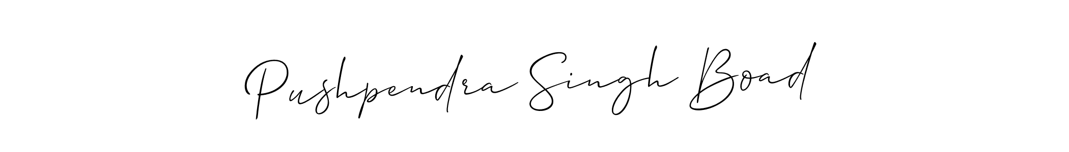 Pushpendra Singh Boad stylish signature style. Best Handwritten Sign (Allison_Script) for my name. Handwritten Signature Collection Ideas for my name Pushpendra Singh Boad. Pushpendra Singh Boad signature style 2 images and pictures png