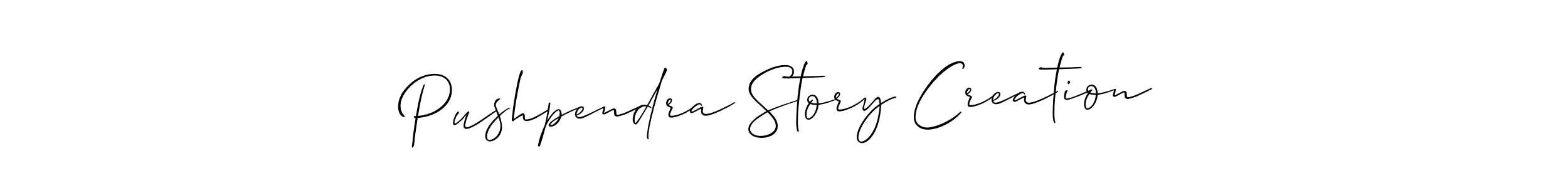Best and Professional Signature Style for Pushpendra Story Creation. Allison_Script Best Signature Style Collection. Pushpendra Story Creation signature style 2 images and pictures png
