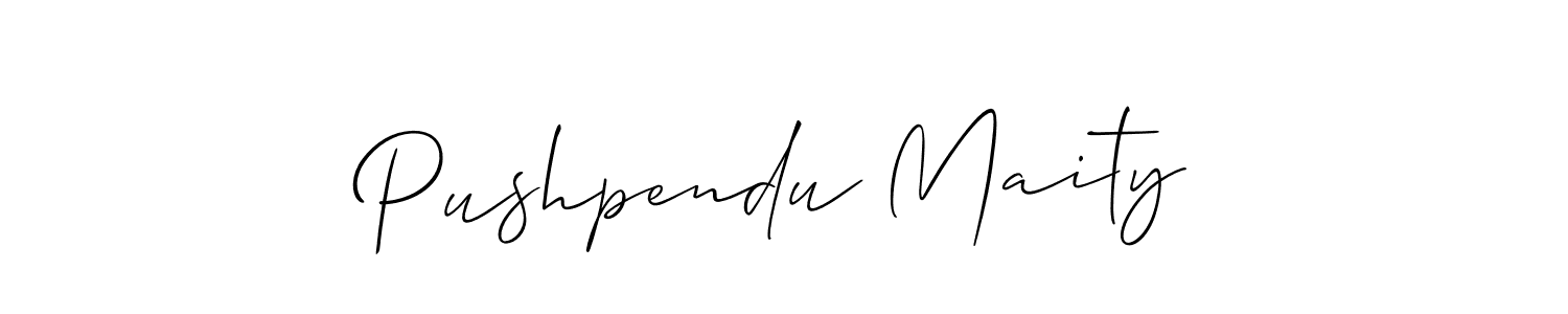 You should practise on your own different ways (Allison_Script) to write your name (Pushpendu Maity) in signature. don't let someone else do it for you. Pushpendu Maity signature style 2 images and pictures png