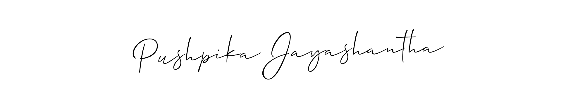 Also You can easily find your signature by using the search form. We will create Pushpika Jayashantha name handwritten signature images for you free of cost using Allison_Script sign style. Pushpika Jayashantha signature style 2 images and pictures png