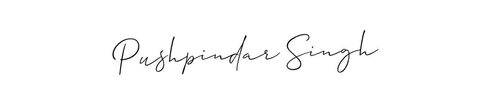 You should practise on your own different ways (Allison_Script) to write your name (Pushpindar Singh) in signature. don't let someone else do it for you. Pushpindar Singh signature style 2 images and pictures png