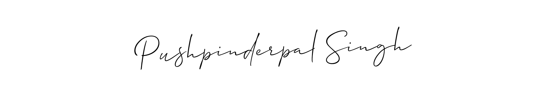 How to make Pushpinderpal Singh signature? Allison_Script is a professional autograph style. Create handwritten signature for Pushpinderpal Singh name. Pushpinderpal Singh signature style 2 images and pictures png