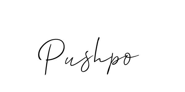 How to make Pushpo name signature. Use Allison_Script style for creating short signs online. This is the latest handwritten sign. Pushpo signature style 2 images and pictures png