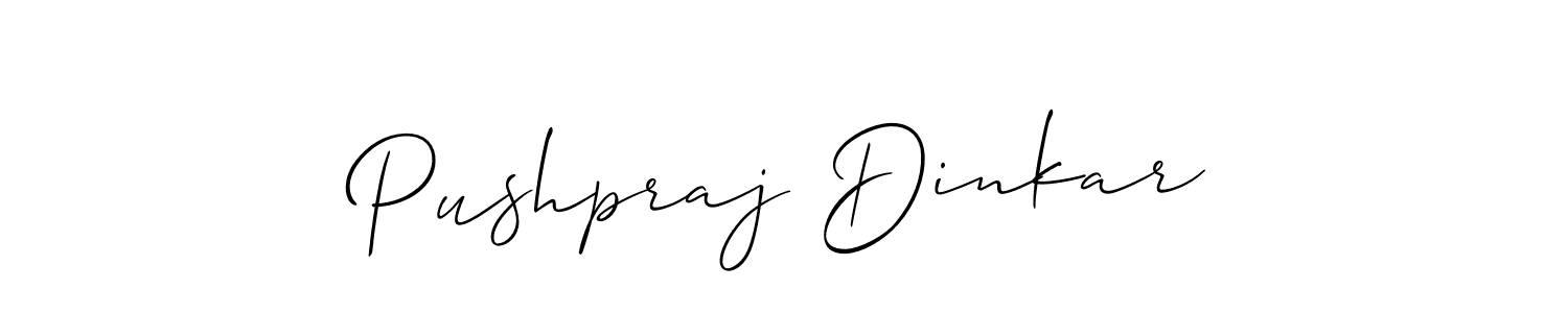 Make a beautiful signature design for name Pushpraj Dinkar. With this signature (Allison_Script) style, you can create a handwritten signature for free. Pushpraj Dinkar signature style 2 images and pictures png