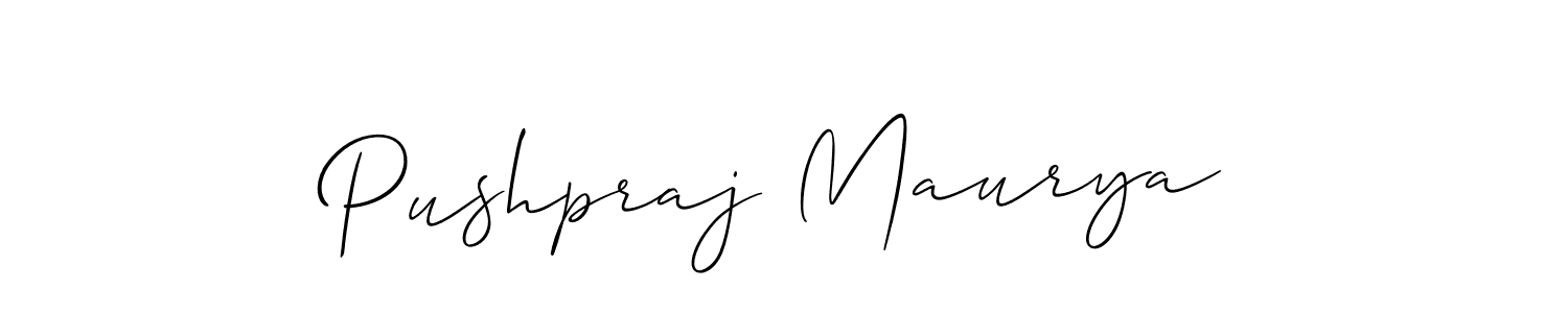 You should practise on your own different ways (Allison_Script) to write your name (Pushpraj Maurya) in signature. don't let someone else do it for you. Pushpraj Maurya signature style 2 images and pictures png