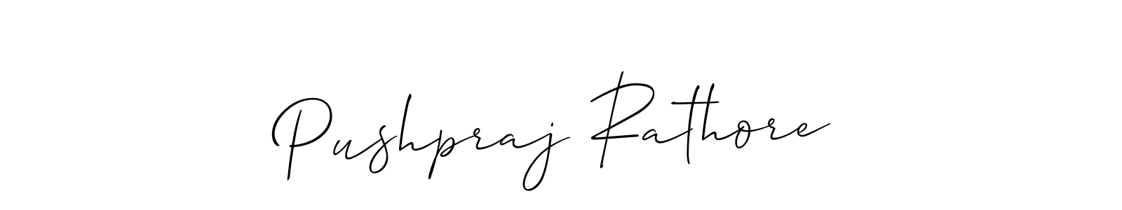 Design your own signature with our free online signature maker. With this signature software, you can create a handwritten (Allison_Script) signature for name Pushpraj Rathore. Pushpraj Rathore signature style 2 images and pictures png