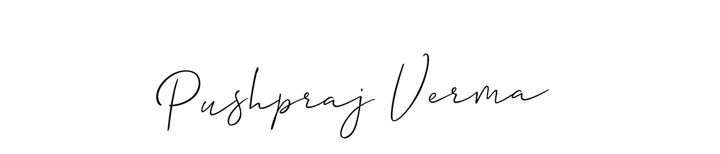 Use a signature maker to create a handwritten signature online. With this signature software, you can design (Allison_Script) your own signature for name Pushpraj Verma. Pushpraj Verma signature style 2 images and pictures png